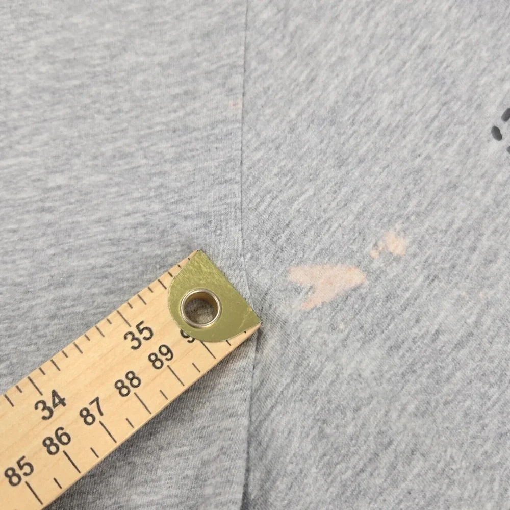 True Religion Shirt Mens Large Gray Heather Spellout Long‎ Sleeve Crew Neck